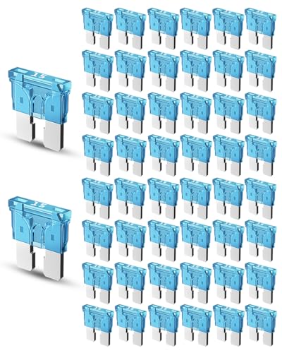 Riseuvo 50pcs 15A Standard Car Fuses - 15 AMP Automotive Fuses(ATO/APR/ATS) 32V (12/24V) Blade Fuse for RV/Truck/SUV