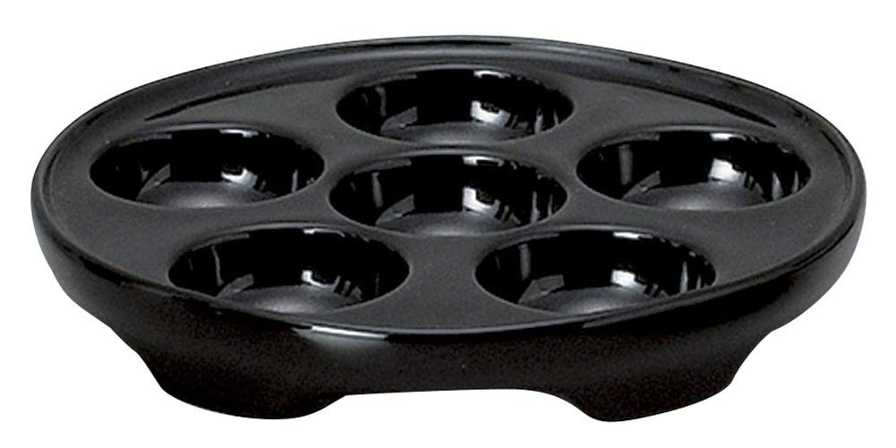 Setomonohonpo Black Escargot 6.2 x 6.2 x 1.0 inches (15.8 x 15.8 x 2.6 cm), 16.5 oz (470 g), French | Restaurant, Cafe, Western, Commercial Use