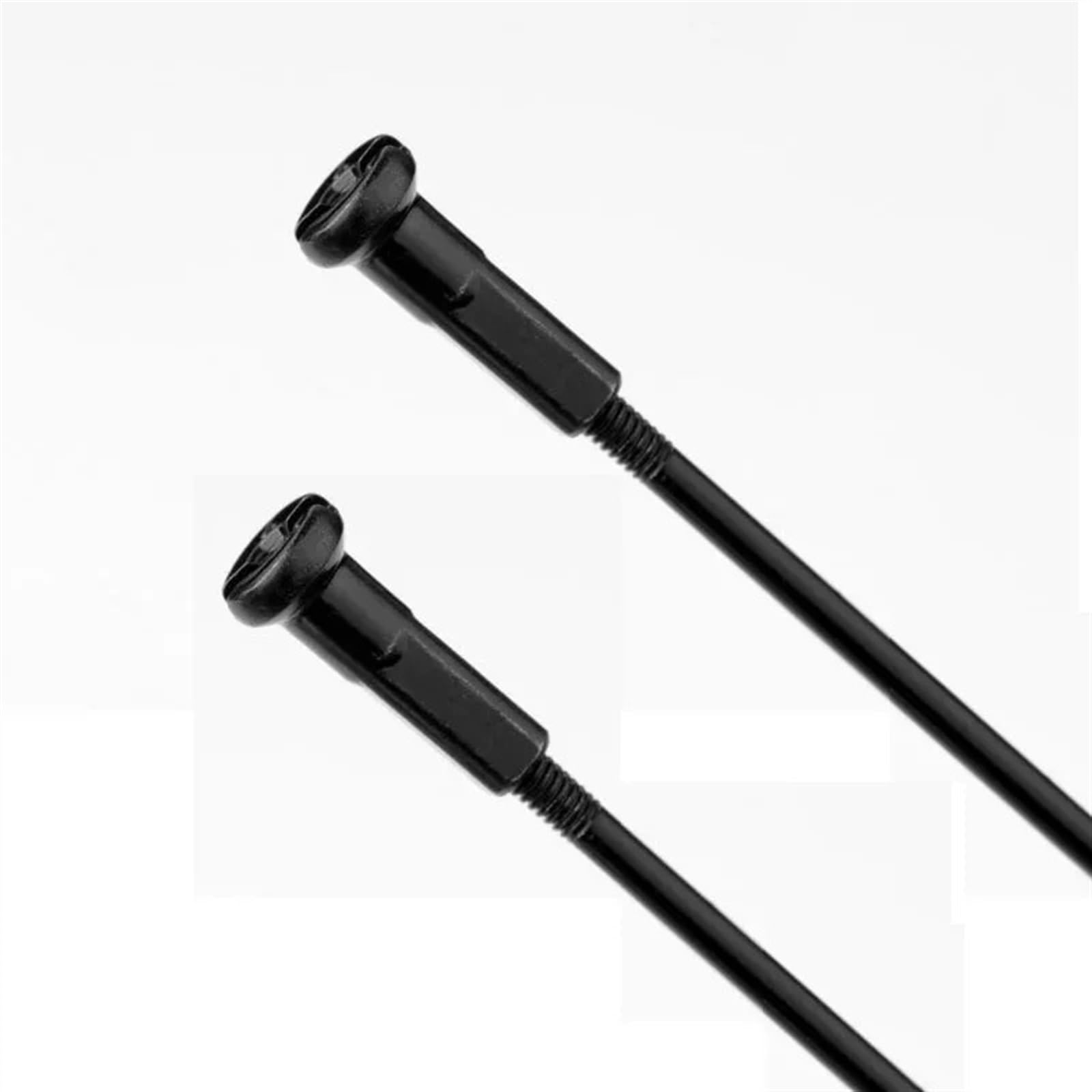 28 radios de bicicleta de 14 G, 2,0 mm, de acero inoxidable, cabeza recta, color negro, partes de igual diámetro