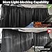 Set of 3 Car Curtains, 99% Light Blocking Car Privacy Curtains, 1 Privacy Divider Curtain & 2 Side Window Sun Shade for Sedan Truck SUV Camping Travel Sleeping Accessories