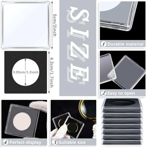 Estuches transparentes para monedas Kennedy 36 pzas miniatura 2