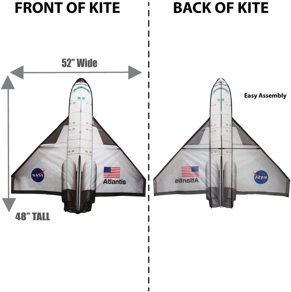 WindNSun FlightZone SpaceShuttle Endeavour Nylon Kite, 52 Inches Wingspan