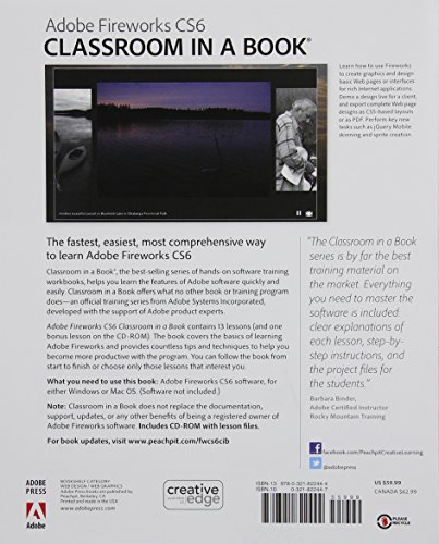 Adobe Press 9780321822444 Adobe Fireworks Cs6 Classroom In A Book thumb #1