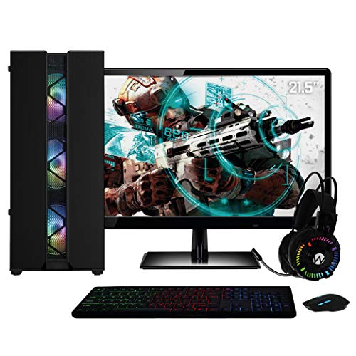 PC Gamer Completo AMD Ryzen 5 (Placa de vídeo Radeon VEGA 11) Monitor 21.5