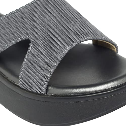 Image of MONROW Inaya Mesh Wedge Heels for Women, Girls | Fancy & Stylish Heel sandals, Casual, Comfortable Fashion Heel Sandal