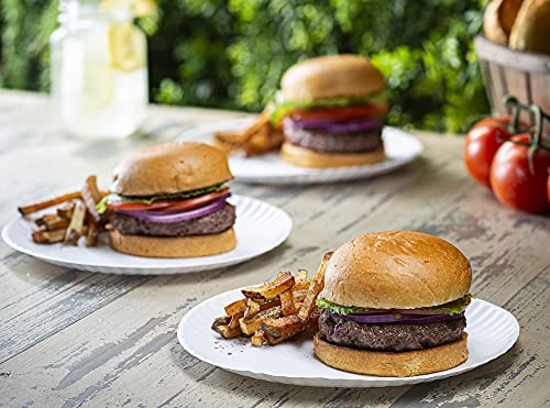 [500 Pack] Disposable White Uncoated Paper Plates - 9 Inch Large Decorative Craft Paper Plates #TOP4