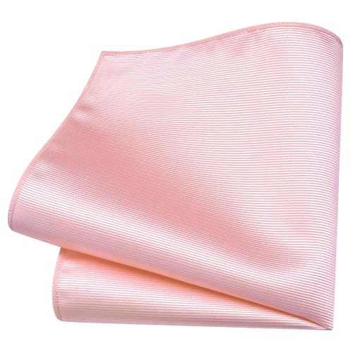 Image of Branduce 3.15 inch(8cm) Solid Formal Tie and Pocket Square Plain Necktie Lapel Pin and Tie Clip Set for Men