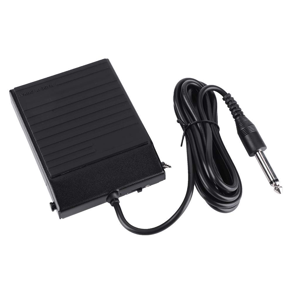 Sustain-Pedal für Keyboard, WTB004 Universelles Klavierpedal Geräuscharmes Halbpiedal Pianoaccessoire Polarisierbarer Schalter Pedal für Klavier und elektronisches Keyboard
