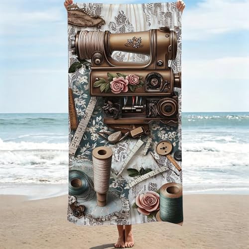 Serviette de plage grande taille 100x220 cm légère et anti-sable - 2