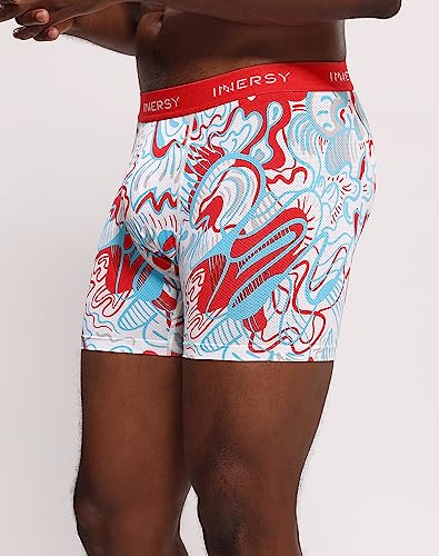 INNERSY Men's Breathable Mesh Boxer Briefs Cooling Moisture Wicking Underwear for Summer 4-Pack3
