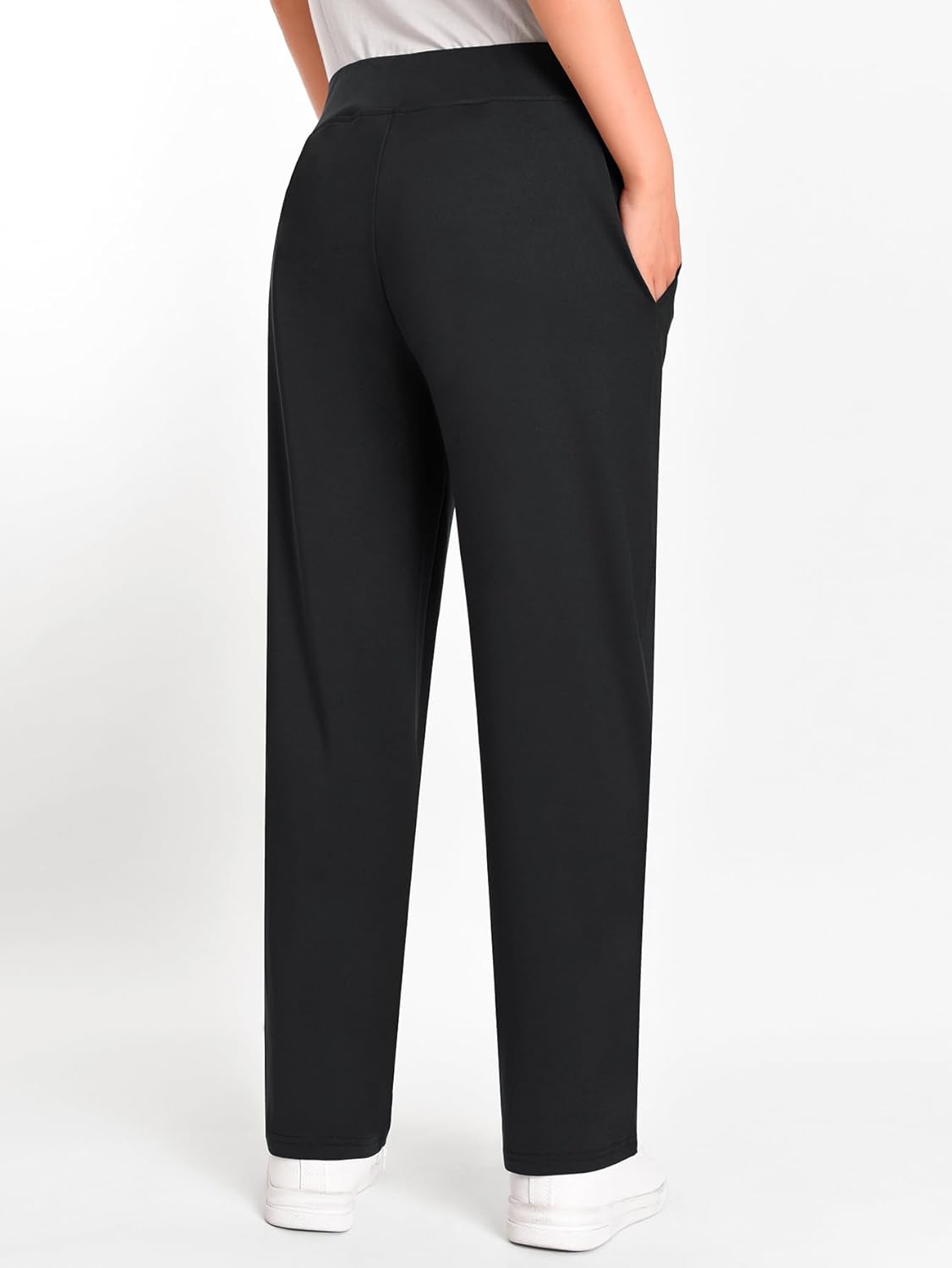 Weintee Women's Petite Pull On Stretch Pants for Yoga Travel Work Dress Casual