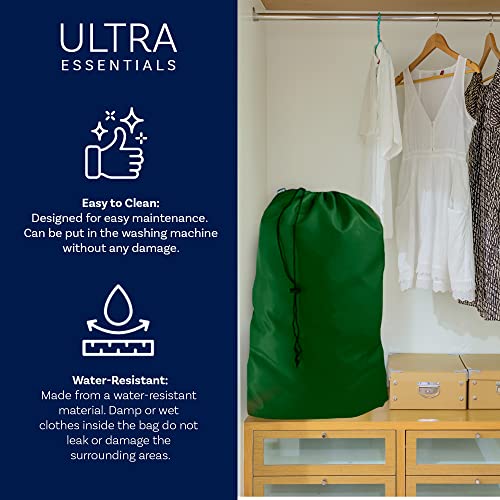 Heavy Duty Laundry Bag W/Shoulder Strap, 30X40 Inch By Ultra Essentials - Tear Resistant Polyester Utility Bag Holds 50 Lbs, Great For Travel & Home Storage, Includes Lavender Dryer Sachet (Gold) #TOP5
