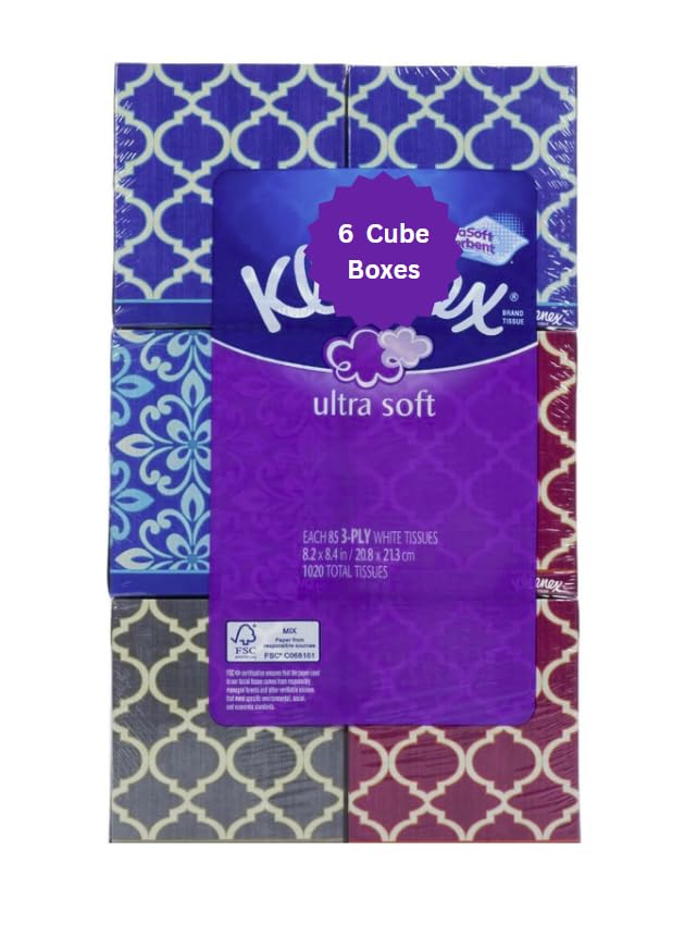 Ultra Soft Tissues by Klensex 3-Ply Pack of 6 Each 85 Count