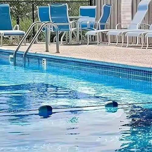 Générique Ligne de séparation de Piscine Ajustable avec bouées et Crochets - Ligne de sécurité pour piscines intérieures/extérieures, idéale pour l'entraînement, Les Loisirs et la compétition.