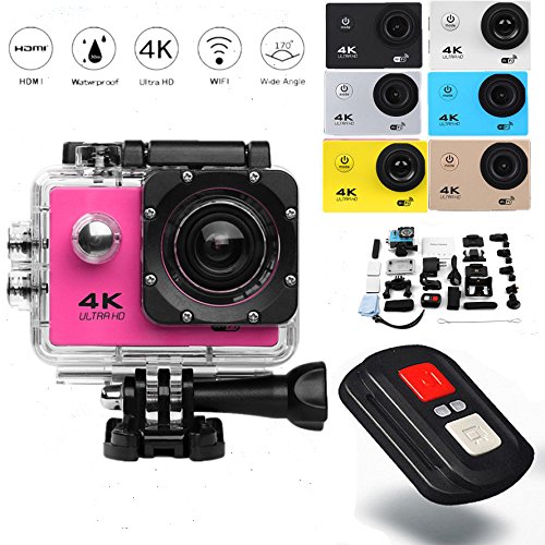 Action Kamera Ultra-HD-Bildschirm Wasserdicht Camcorder 170 Grad Weitwinkel-Objektiv Unterwasserkamera mit wiederaufladbaren