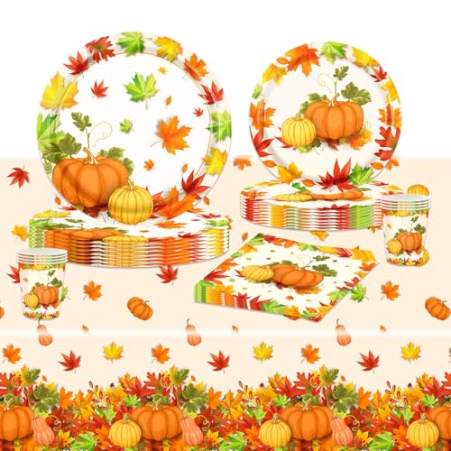 POPOYU Juego de vajilla de fiesta de otoño Imagen de POPOYU Juego de vajilla de fiesta de otoño