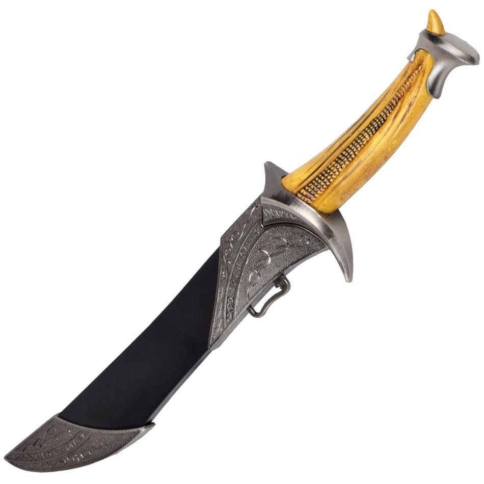 ECOMMUR Daga fantasía ZS4241 | Daga histórica de coleccionista + Vaina. Colección de artículos Antiguos.