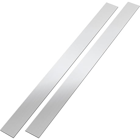 2 Pcs Brushed Stainless Steel Trim Strips