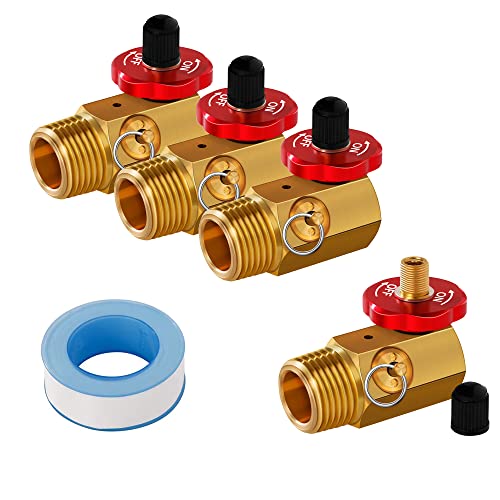 4 Pack Air Tank Manifold with Fill Port, Aluminum Knob,Safety Valve and