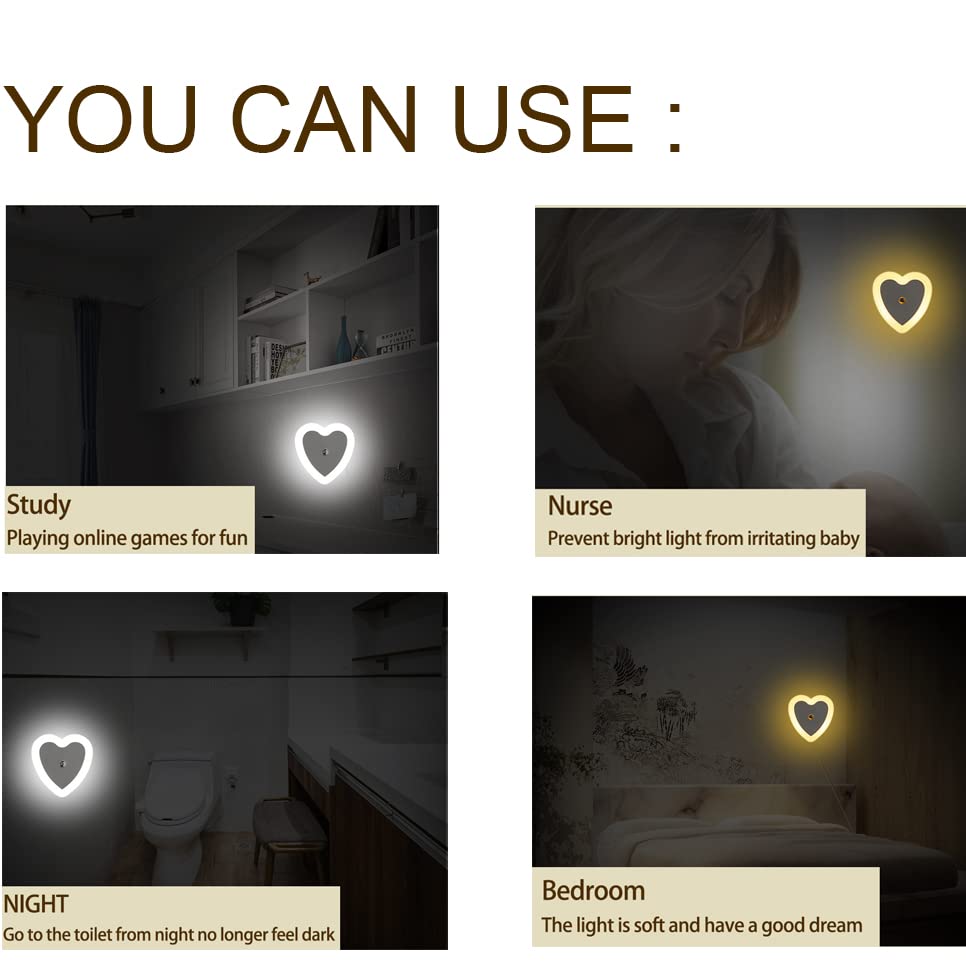 Pack de 4 luces nocturnas enchufables LED miniatura 4
