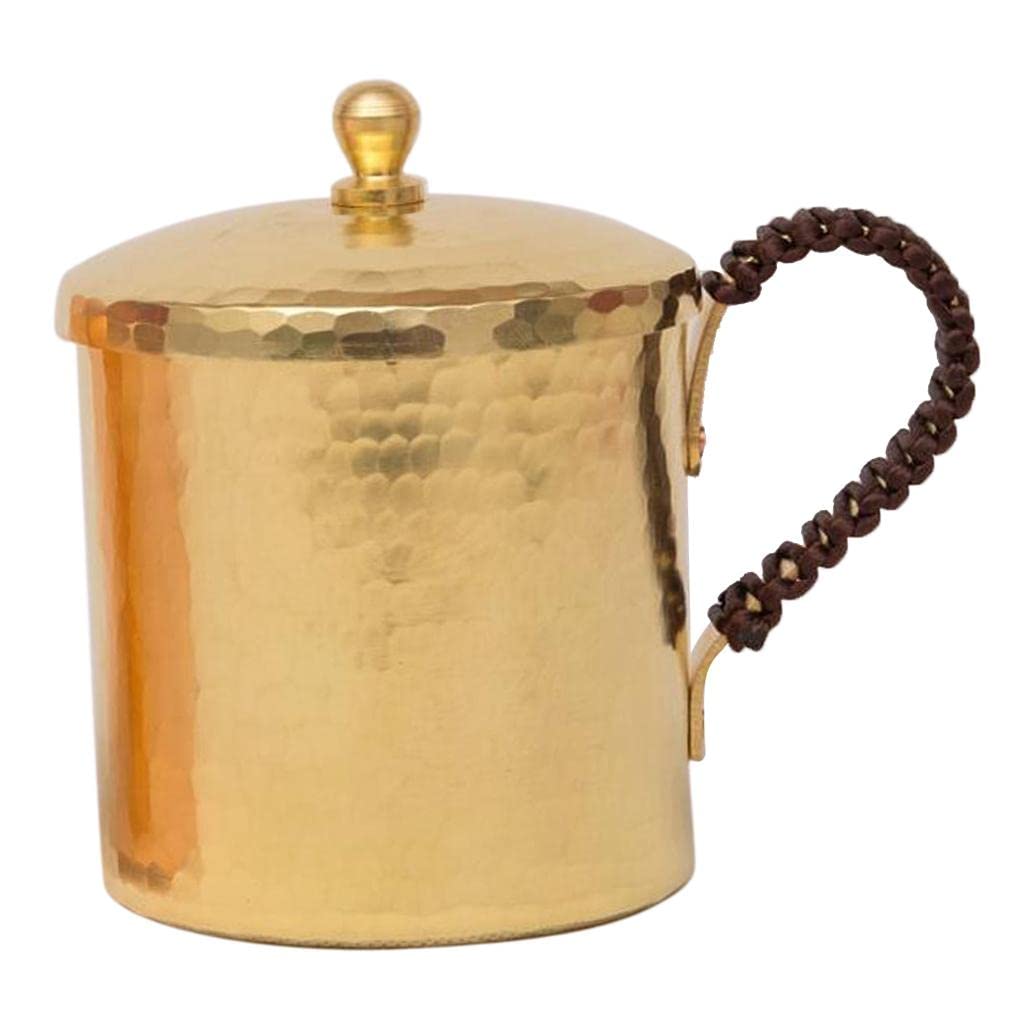 Becher für Kaffee Und Tee mit Deckel, Küchenbar Zubehör, Kupfer, Messing 350ml