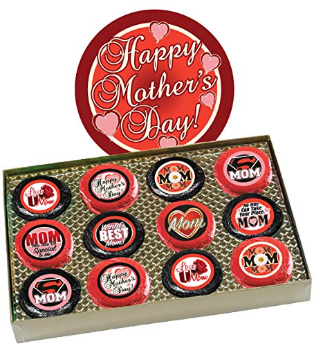 Mother's Day - "COOKIE TALK" Chocolate Covered Cream Filled Sandwich Cookies - 12 PC