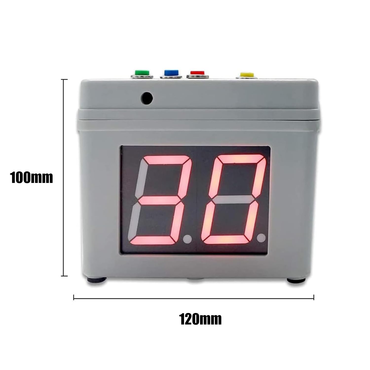 Grand Compteur de comptage, Affichage à 2 Chiffres 4 Pouces, minuterie de Tournoi de Poker à 4 côtés, 3 Couleurs, chronomètre à Compte à rebours, minuterie Cube, Tubes Lumineux LED pour Les compétit