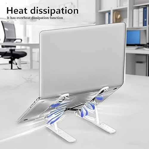 Miniatura 4 de Adjustable Laptop Stand for Desk, Foldable Portable ABS + Silicone Notebook Holder, Ventilation Cooling Laptop Stand, for 10-17 Inch Laptops and