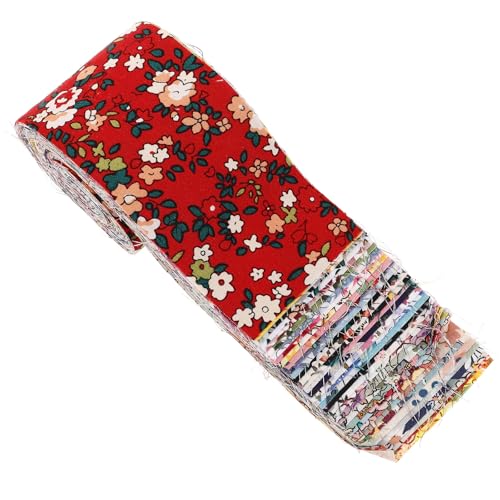 VINTORKY Paneles de Tela para Acolchar y Patchwork 36 Piezas 6.5X50 CM Tela para Costura en Color Liso Adecuado para Proyectos de Manualidades y