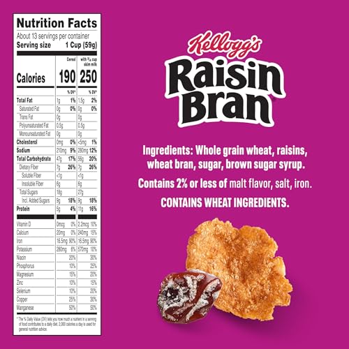 Kellogg's Raisin Bran Original Giant Size Breakfast Cereal 27.1 oz - image 2