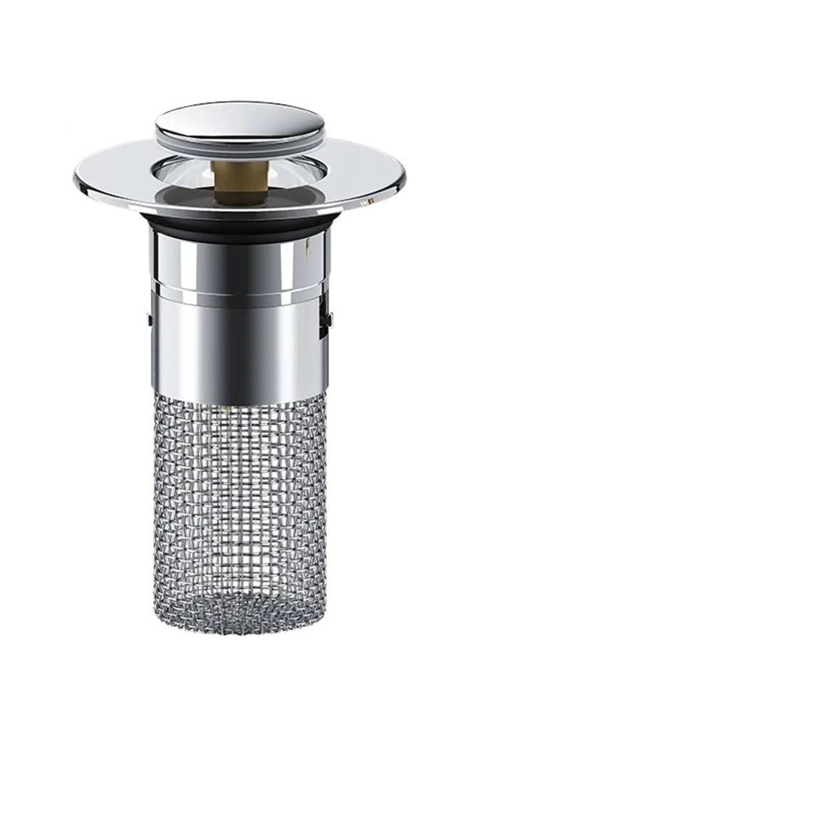 Pop-Up Sink Drain Filter with Hair Catcher(ABS Bouncing Core)
