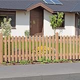 Vorgartenzaun Lärche 180x80 cm – Holzzaun-Set GENUA für DIY Selbstmontage – PEFC-zertifiziert, wetterfest & nachhaltig – inkl. Edelstahlschrauben & Aufbauanleitung