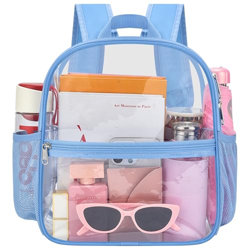 Image of Oraben Clear Backpack, Stadium Approved 12 x 6 x 11, Small Clear Backpack for Concerts & Stadium Events, Fast Security Check, Waterproof PVC, Adjustable Straps, Women Men