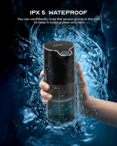 Image of Aluan Automatic Soap Dispenser for Bathroom, 400ml Touchless Automatic Hand Wash Dispensers with 4-Level Adjustable Foam Modes, IPX5 Waterproof Type-C Rechargeable Sensor Handwash Dispenser