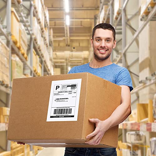 Image of 4x6 Direct Thermal Shipping Labels, 250 Per Roll, Mailing Thermal Blank Shipping Labels for Zebra 2844 Zp-450 Zp-500 Zp-505 (20 Rolls)