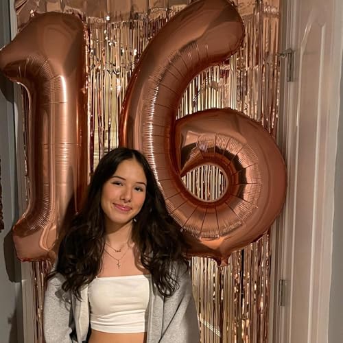 Image of Dark Brown Number 50 Balloon 40 inch, 50 Number Balloons, 50th Dark Brown Birthday Decorations, 50 Year Old Women Men Party Supplies