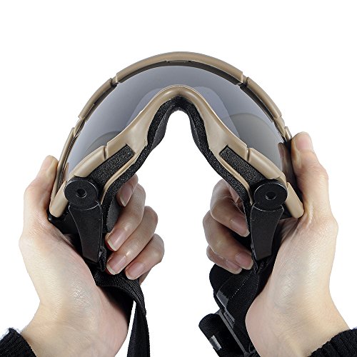 TB-FMA Tactical Anti-Fog SI-Ballistic Regulator Goggles with Fan Airsoft Glasses for Ski Bike Sports Dark Earth - Image 5