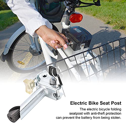 Wene Electric Bike Accessory, Protable Electric Bike Seat Post Lightweight Metal Body 4.1In With 2 X Key For Electric Bike #TOP1