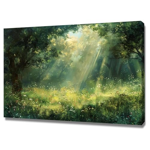 Impression sur toile forêt 60x80cm pour un salon nature et relaxant