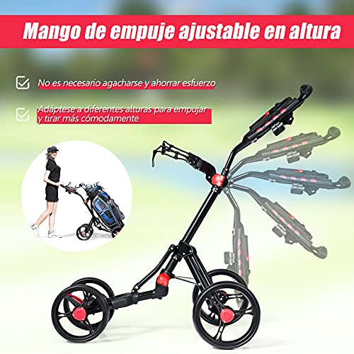 Comparte este contenido con los demás golfistas Buffer Email Print Facebook Linkedin Telegram Pinterest Twitter Whatsapp Comienza a entrenar con tu propio entrenador personal Pulsa aqui 👆 si quieres tener un estilo de vida mas saludable COSTWAY-Carrito-de-Golf-con-4-Ruedas-Carro-de-Golf-Plegable-con-Asa-AjustableParagueroPortavasos-y-Marcador-Carro-de-Empuje