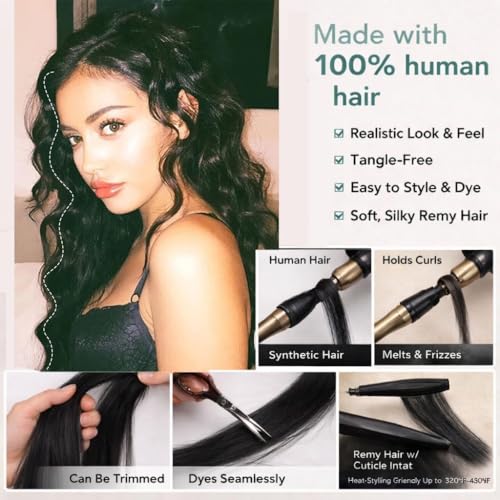 Image of Real 100% Natural 2Clip-In Remy Curly Human Hair Extension Streak Strands | Side Bangs Patch To Add Side Hair Volume| Soft Lightweight Styling Fashion Party Daily Wear Damage-Free Blendable For Women Girls | Brown | 28inch (4Pc)