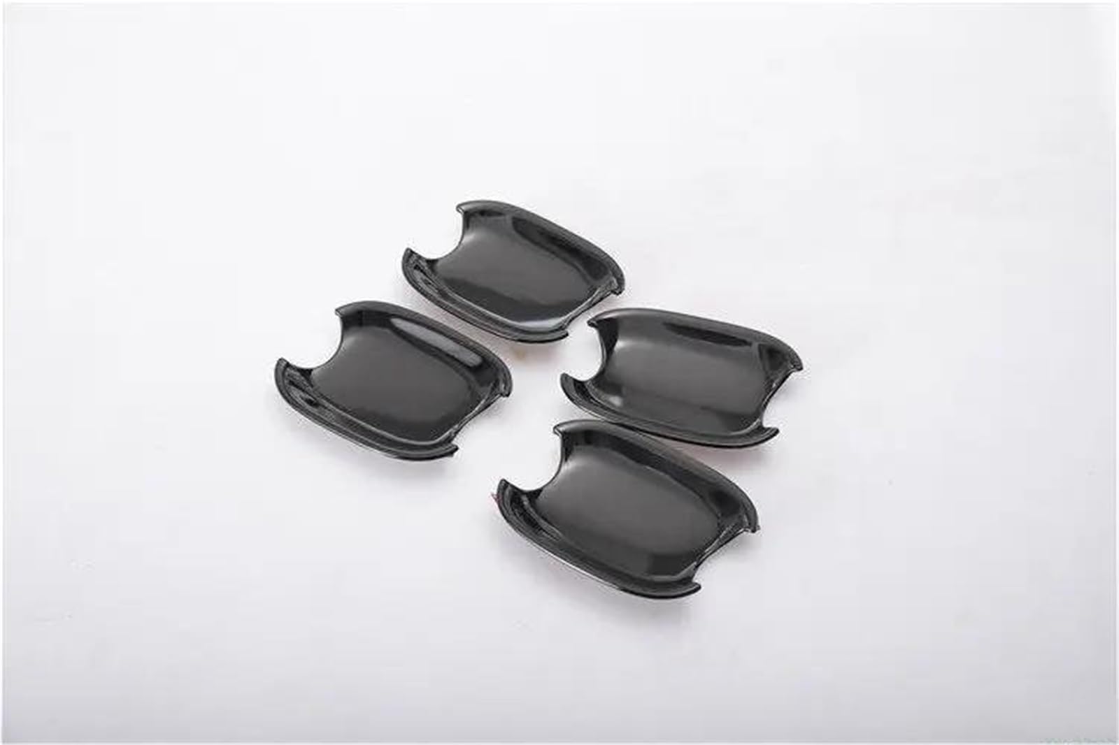 JTWMTY Glossy Black Chrome Car Door Handle Cover Trim Sticker for A4 B8 Q5 Q3 2009 2010~2018 Styling Auto Accessories(Black Bowl)