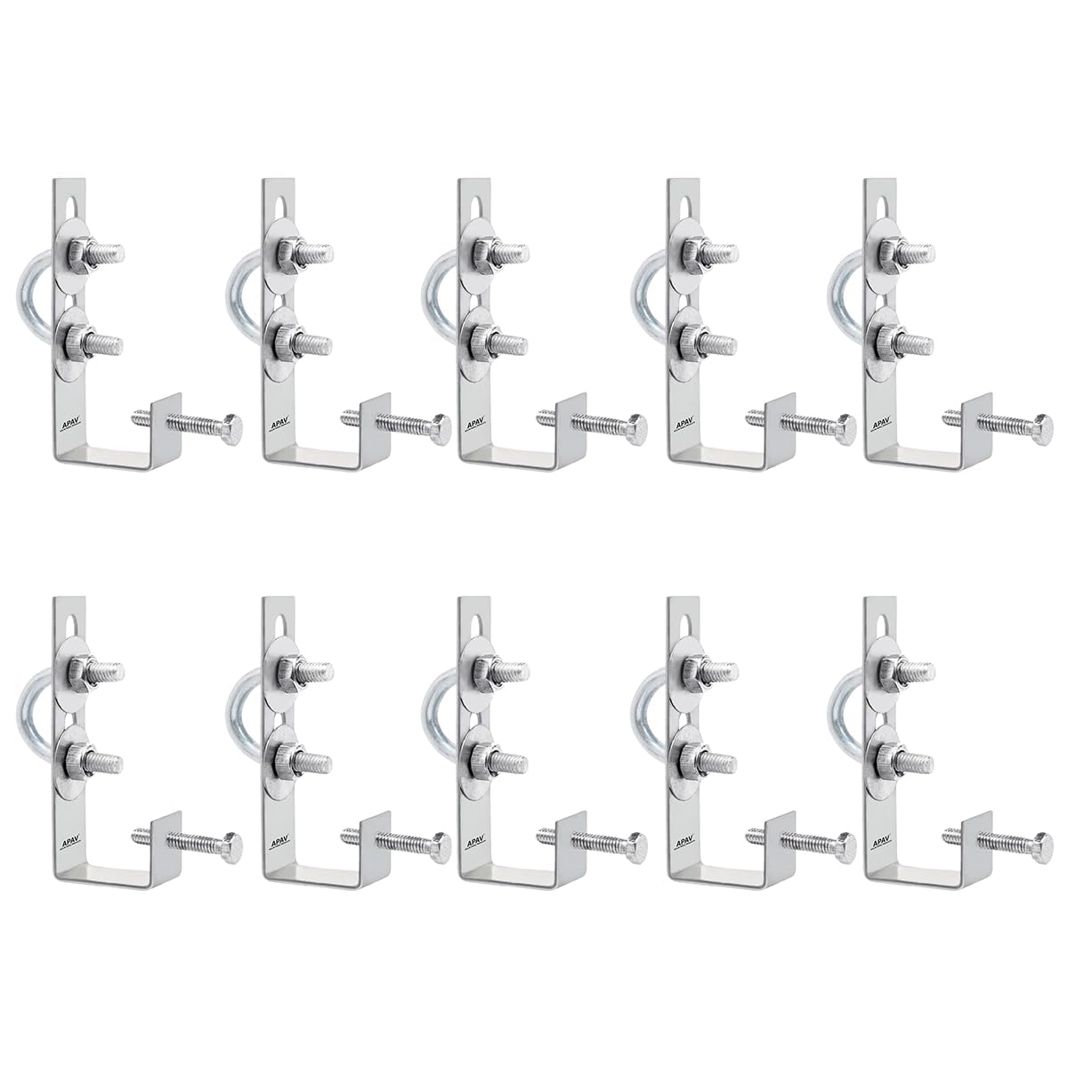 Solar Panel Cleaning Hanger Clamp 1/2 Inch, Galvanized Material, Easy Installation, Fits All Solar Panel Frames, Durable Support for Plumbing Pipes and Efficient Cleaning ((Pack of 10))-image-9