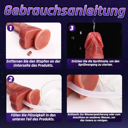 3-in-1 APP-Steuerung Dildo Vibratorensets für Frauen, 7×7 Modi Stoß-Dildo mit Vibration & Jetfunktion, Realistisches Design, USB-Aufladbar, Sex Spielzeug für die Frau & Paare