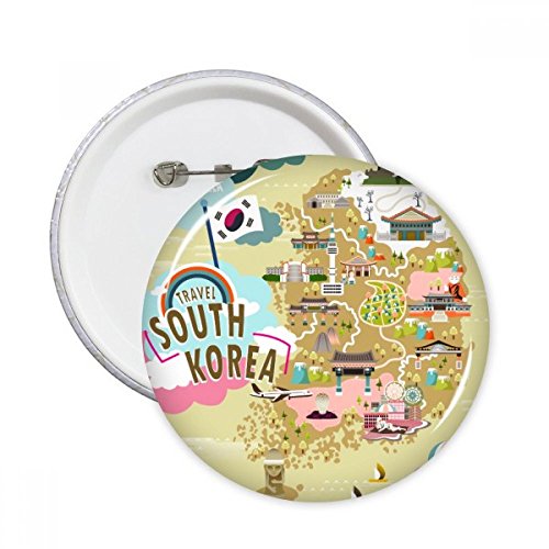 Pins Corée du Sud Carte Badges Vêtements pour Customiser une Veste un peu Fade