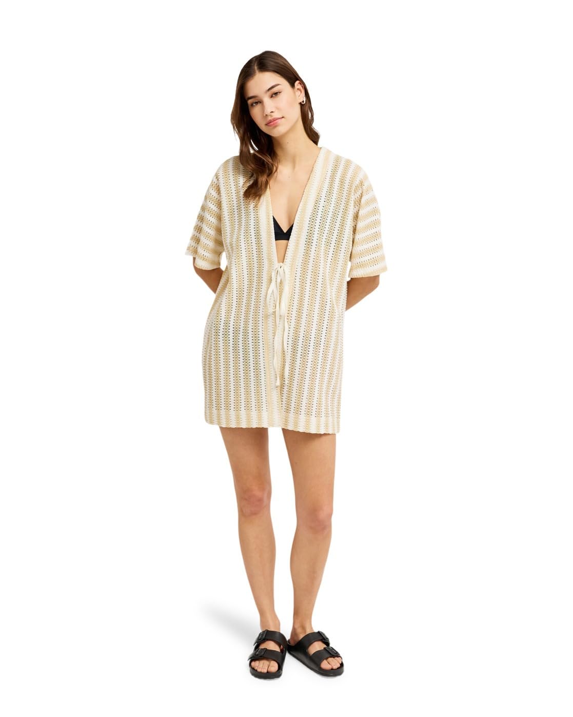 Roxy Moana Story - Cover-up de Playa Tipo Kimono - Mujer - Beige.