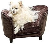 Enchanted Home Pet Ultra Plush Snuggle Bed, 26.5 by 16 by 16-Inch, Brown Basket