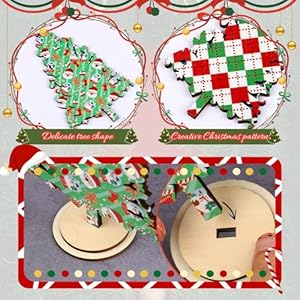 5 Pcs Rustic Wooden Christmas Tree Table Decor - Freestanding Shelf Centerpiece for Home Mantel or Tiered Tray 5 Pcs Rustic Wooden Christmas Tree Table Decor Freestanding Shelf Centerpiece for Home Mantel or Tiered Tray