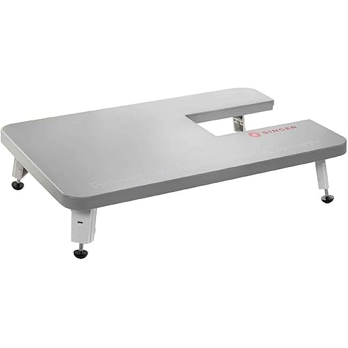 SINGER Gray Sewing Machines Extension Table for Heavy Duty Sewing Machines 4411, 4423, 4432, 4452, 5511, 5523, 5532, 6335 to sew Larger Projects with Ease, Professional Results, Foldable Leg