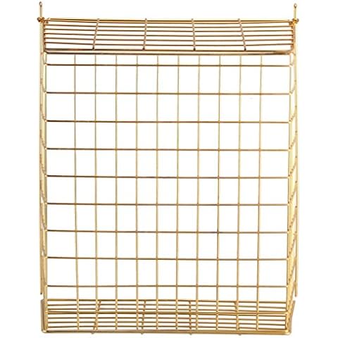 Buckingham 30053 Chrome Plated Pre-Assembled Front Door Letter Cage/Post Box, Brass Cover